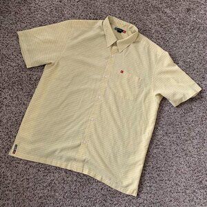 Quicksilver checkered button up shirt